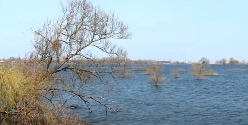 Lacul mlăștinos care a blocat ofensiva rusă. Au mai fost inundate și satele Dîmer și Kozarovîci