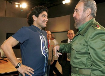 Maradona și Fidel Castro în 2005 | Foto: EPA