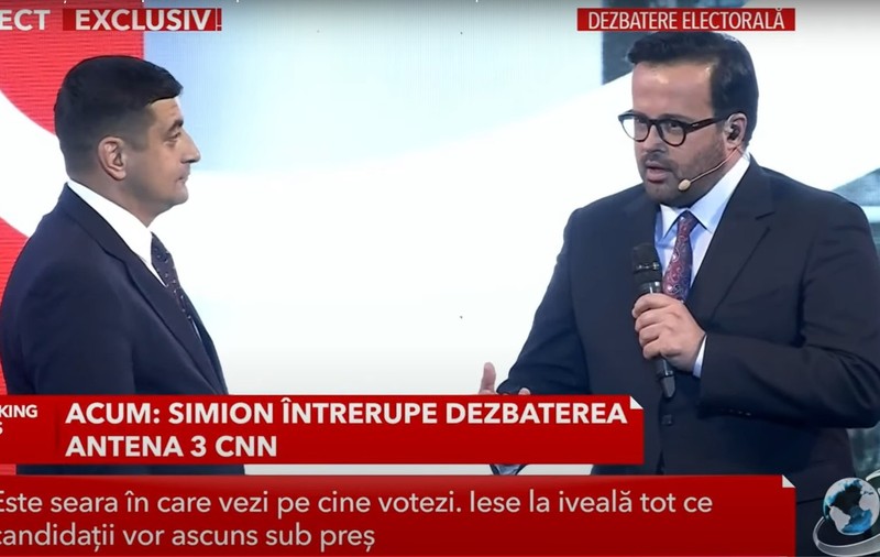 George Simion a intrat peste Mihai Gâdea, în direct, la dezbaterea Antena 3 CNN: „Nu vă învăț reguli de politețe”