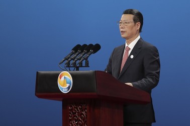 Zhang Gaoli, la o conferință din 2017.