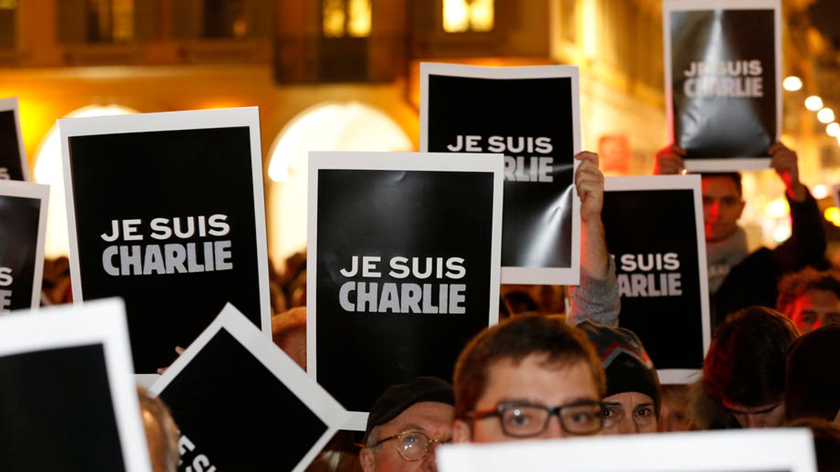 Protest, după atacul din ianuarie 2015 din redacția Charlie Hebdo