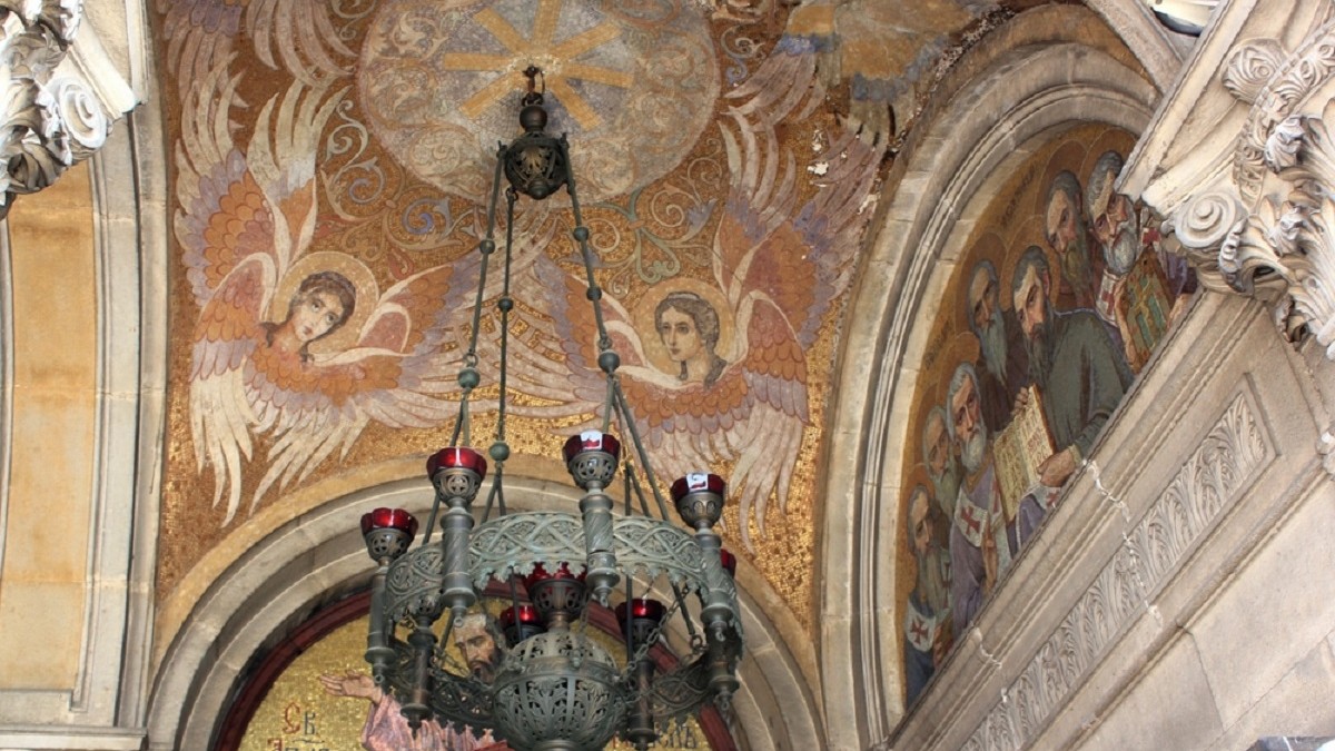 Sfântul Alexandru, sărbătorit pe 30 august - Mozaic din exteriorul Catedralei Sfântul Alexandru din Sofia, Bulgaria