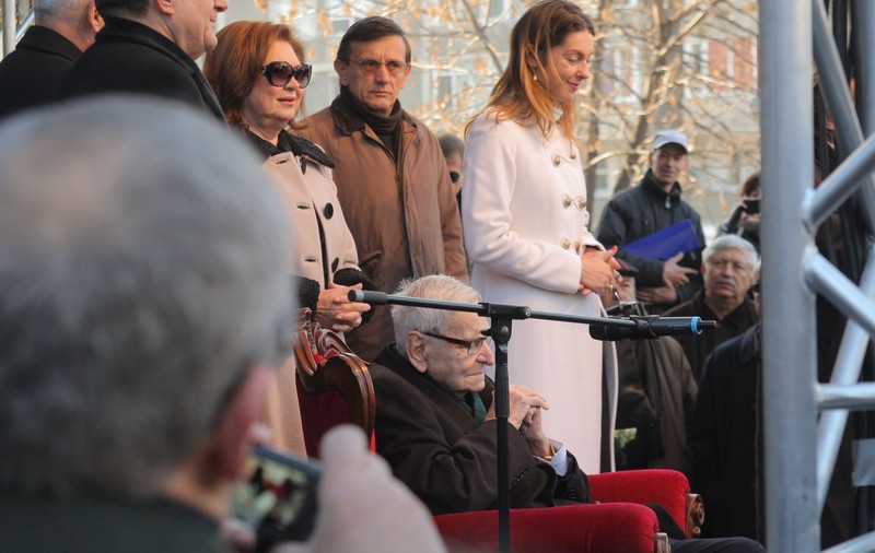Radu Beligan, aniversat în stradă