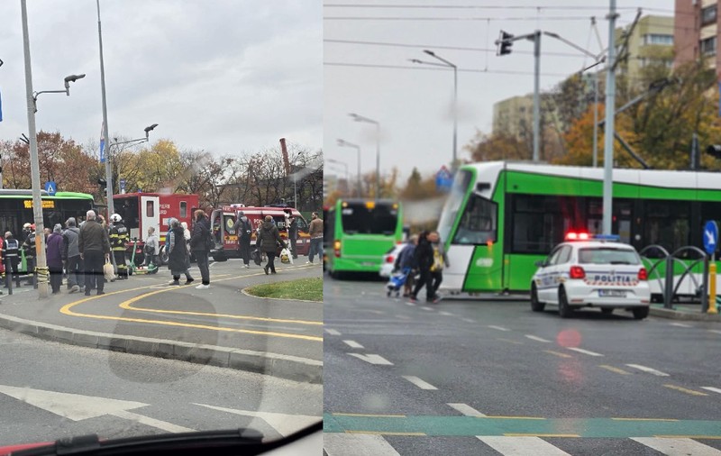 Tramvaiul 41 a intrat într-un autobuz 168, care se deplasa spre Valea Ialomiţei. Mai multe persoane sunt rănite