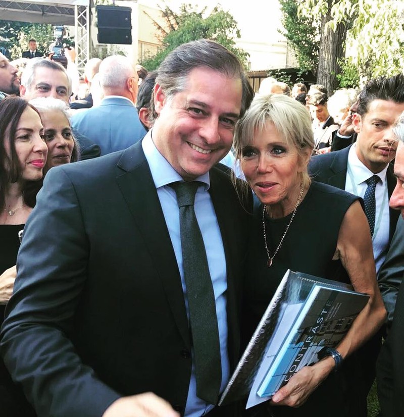 Soțul Andreei Esca și Brigitte Macron, într-o imagine de colecție. Ce a spus știrista despre prima doamnă a Franței