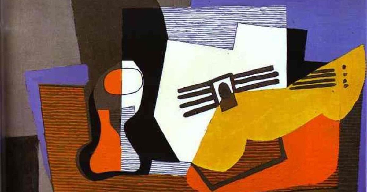 Pictura Nature morte à la guitare a lui Pablo Picasso