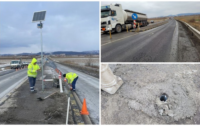 Panourile solare de pe DN1, între Brașov și Sibiu, furate la câteva zile de la montare