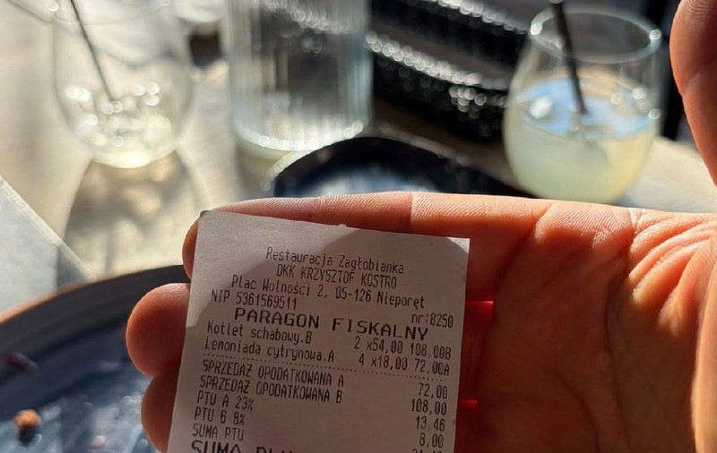 Client șocat de prețul unei limonade, la un local de lângă Varșovia: „Nicăieri nu am plătit mai mult”