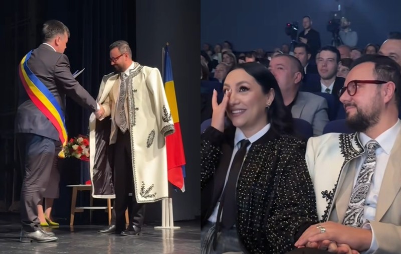 Cătălin Măruță, cetățean de onoare al orașului Târgu Jiu. Primarul l-a felicitat, iar Andra a plâns de emoție. „E locul unde am copilărit”