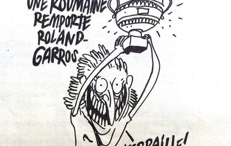 Charlie Hebdo o prezintă pe Simona Halep ca pe o vânzătoare de fier vechi! Gest jignitor și în 2002, înaintea unui amical Franța - România