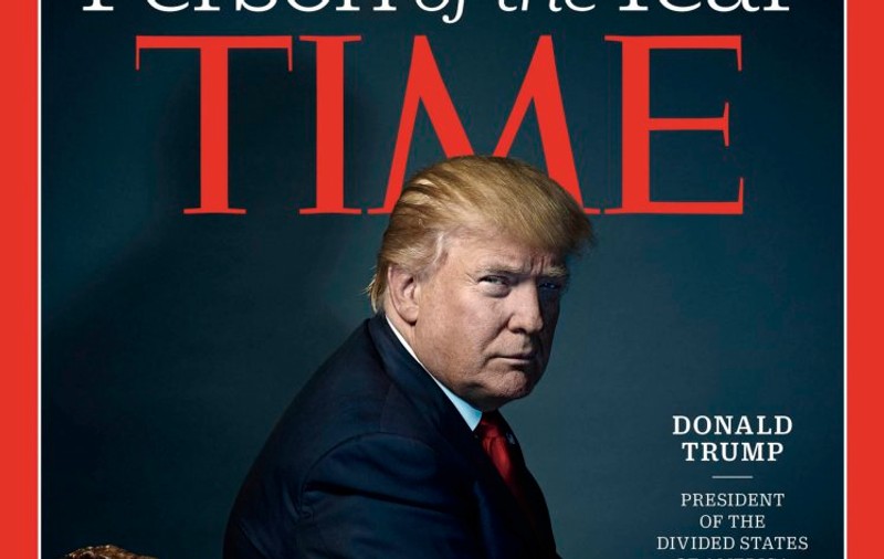 Coperta revistei Time, pe care apare Trump după ce a fost numit omul anului, a devenit ținta glumelor pe internet