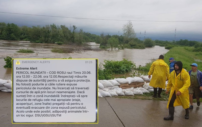 Timișorenii, treziți în mijlocul nopții cu o cascadă de mesaje RO-ALERT, destinate altor zone. ISU susține că a trimis o singură avertizare