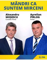 Afișele electorale cu Alexandru Moșescu prezentat drept consilier al viitorului primar, dacă acesta va fi ales