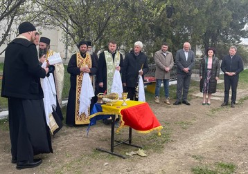 Preoții au participat la evenimentul organizat pentru a inaugura rețeaua de gaze din comună