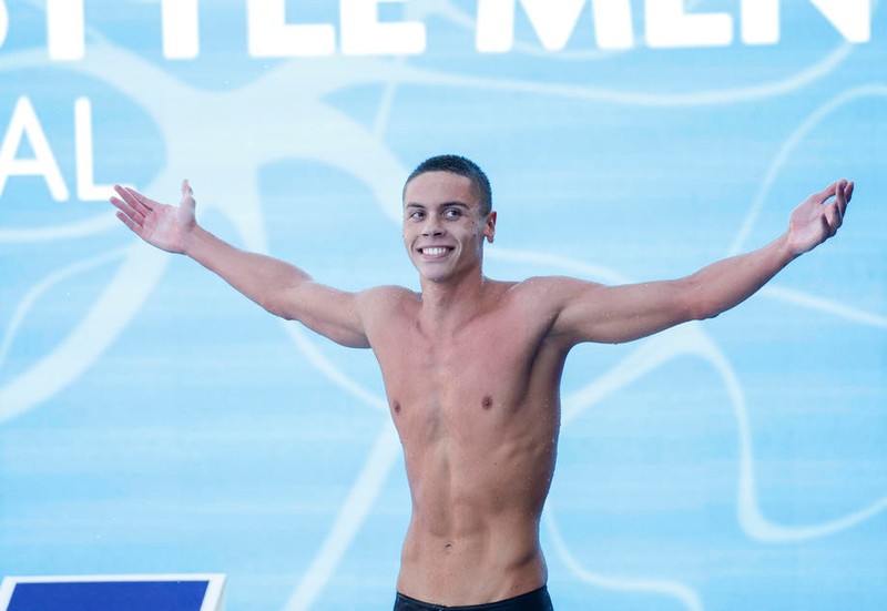 David Popovici, după ce a cucerit aurul european în proba de 100 m liber, cu un nou record mondial / FOTO: EPA