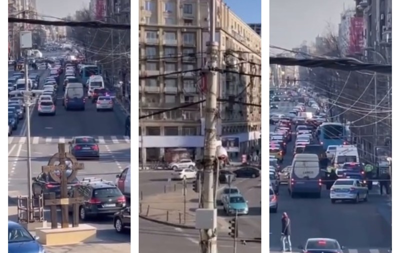 Urmărire periculoasă prin centrul Capitalei. Un șofer fără permis a încercat să scape de polițiști. Bărbatul, arestat preventiv