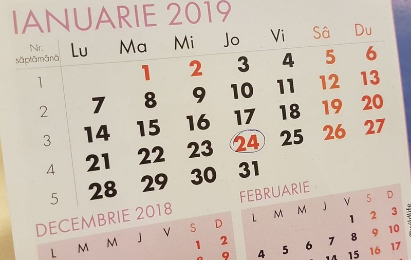 24 ianuarie este zi liberă. Ce sărbătorim luni, 24 ianuarie 2022