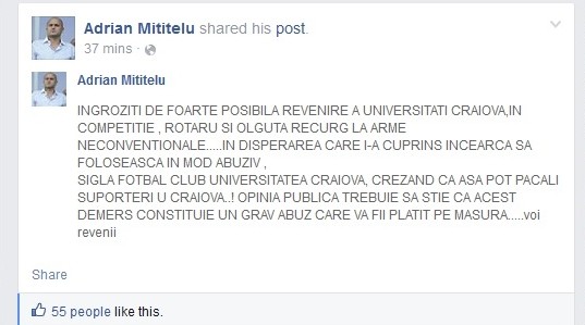 Mesajul lui Mititelu