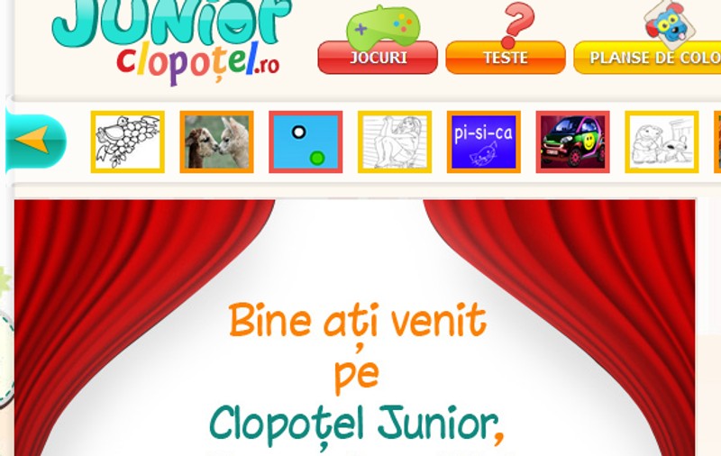 S-a lansat Clopoţel Junior, website-ul copiilor