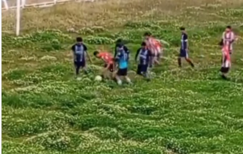 Imagini virale cu jucători care aleargă prin iarba până la genunchi într-un meci de Cupă din Peru. Primarul a tuns gazonul | VIDEO