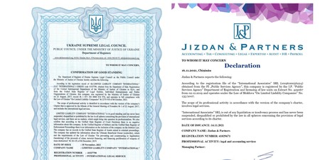 Certificatele celor două firme pe site-ul international.expert