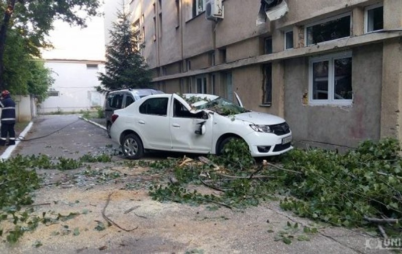 Spitalul din Alba Iulia a rămas fără gaz. Un copac bătrân a căzut și a făcut praf o conductă