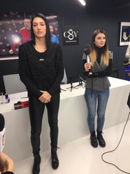 Cristina Neagu, în timpul conferinței de presă de astăzi.