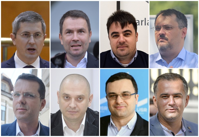 De la stânga la dreapta, începând cu rândul de sus: Dan Barna, Cătălin Drulă, Vlad Marius Botoș, Marius Ghinea, Ionuț Moșteanu, Radu Mihaiu, Liviu Mălureanu, Lucian Viziteu