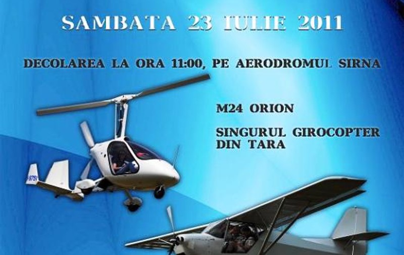 În weekend puteţi zbura cu avionul ultrauşor la aerodromul Şirna, de lângă Bucureşti