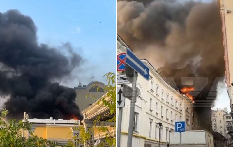 Incendiu puternic în centrul Moscovei. A luat foc Cafeneaua Pușkin, unul dintre cele mai cunoscute restaurante rusești
