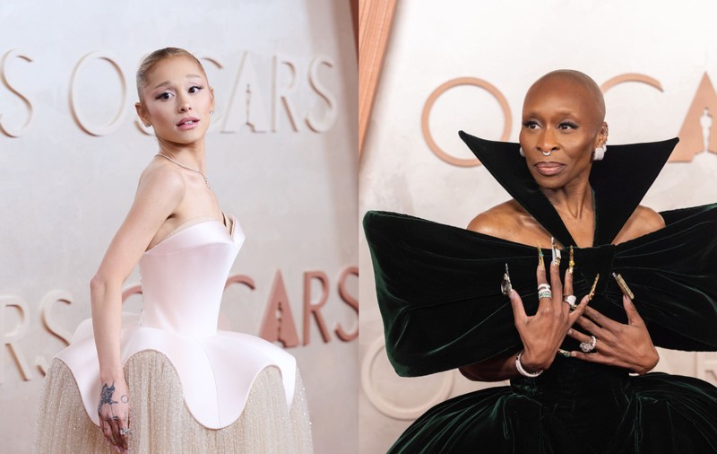 Imagini cu cel mai prost îmbrăcate vedete la Oscar 2025. Ariana Grande conduce lista cu o rochie voluminoasă, în timp ce Cynthia Erivo a adoptat un stil à la Dracula