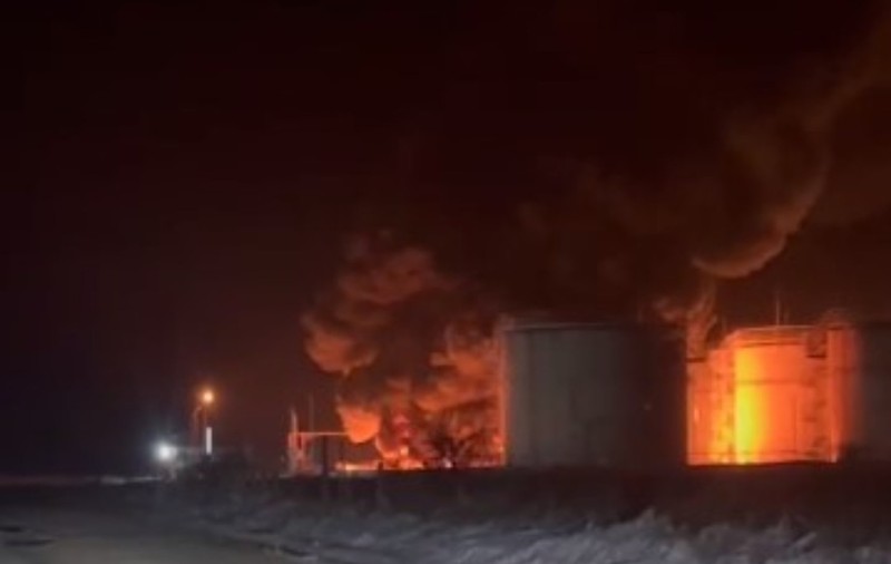 Incendiu la un important depozit de petrol din sudul Rusiei după un atac ucrainean cu drone