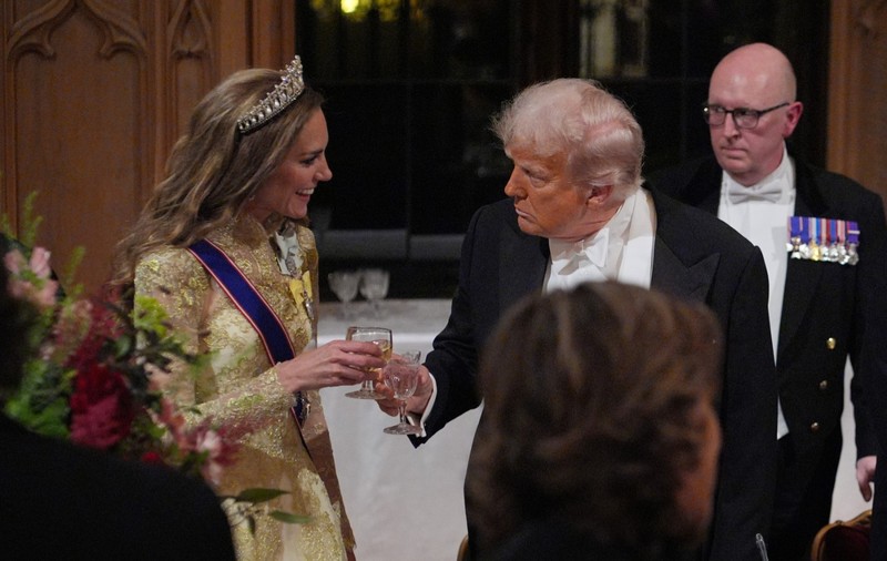 Ce i-a zis Donald Trump lui Kate Middleton la dineul de stat dat de regele Charles. Președintele american a stat lângă prințesa de Wales