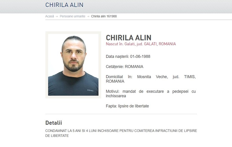 Un fost concurent de la Survivor România, dat în urmărire de poliție. A fost condamnat la peste cinci ani de închisoare