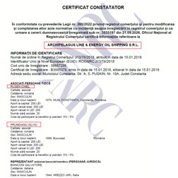Arhipelagus Line & Energy Oil Shipping, firma unde Ionel Rusen și Silviu Prundianu