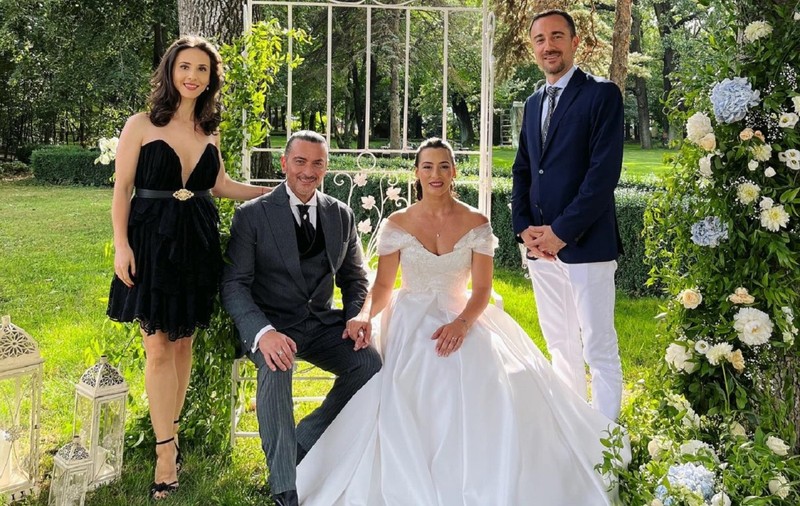Cătălina Ponor s-a cununat religios cu Bogdan Jianu. Imagini cu fosta gimnastă în rochie de mireasă