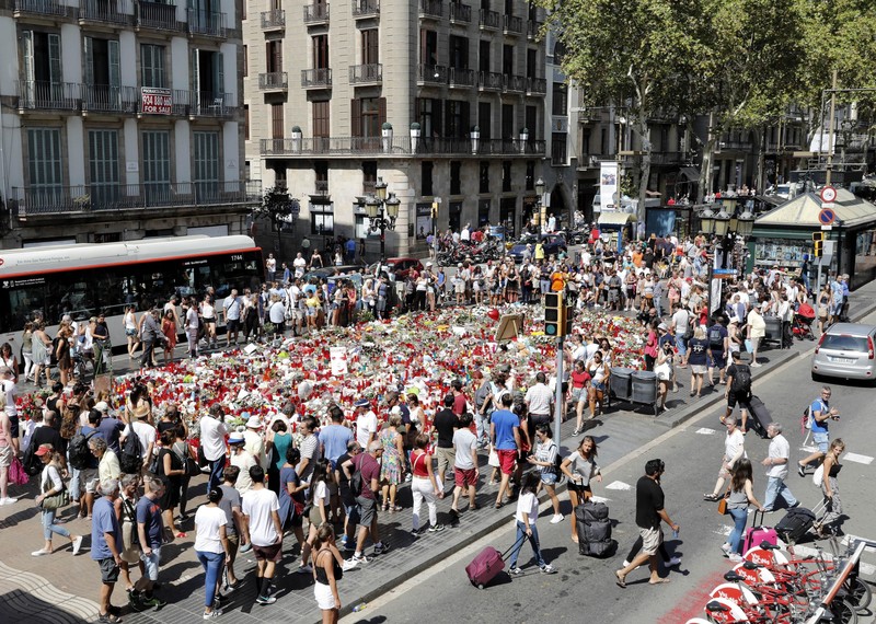 Bulevardul Las Ramblas din Barcelona, locul unui sângeros tac terorist