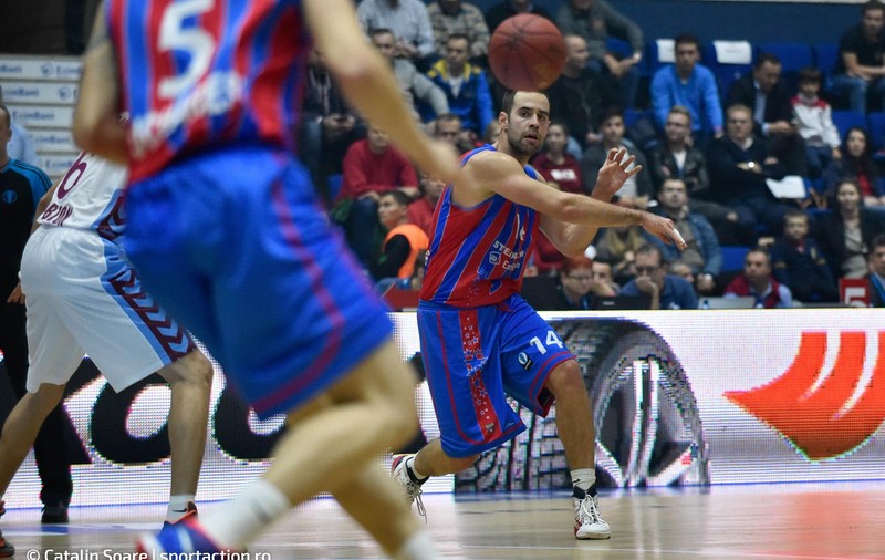 Eurocup: Steaua - Trabzonspor 76-71. ^Galeria boicoteză FCSB-ul, dar a făcut show la baschet