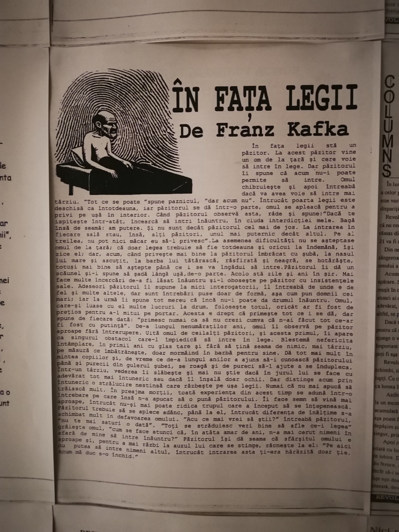O pagină dintr-un fanzin