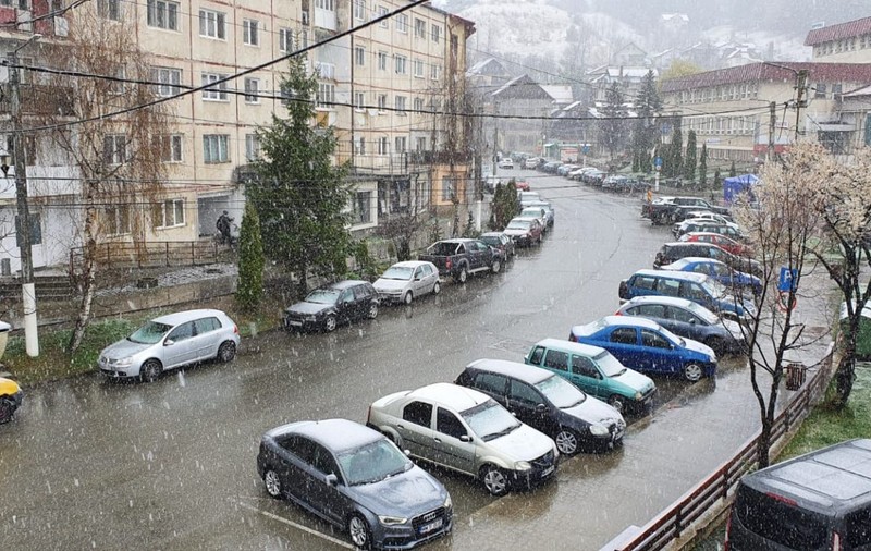 VIDEO| S-a întors iarna. Ninge în Maramureș