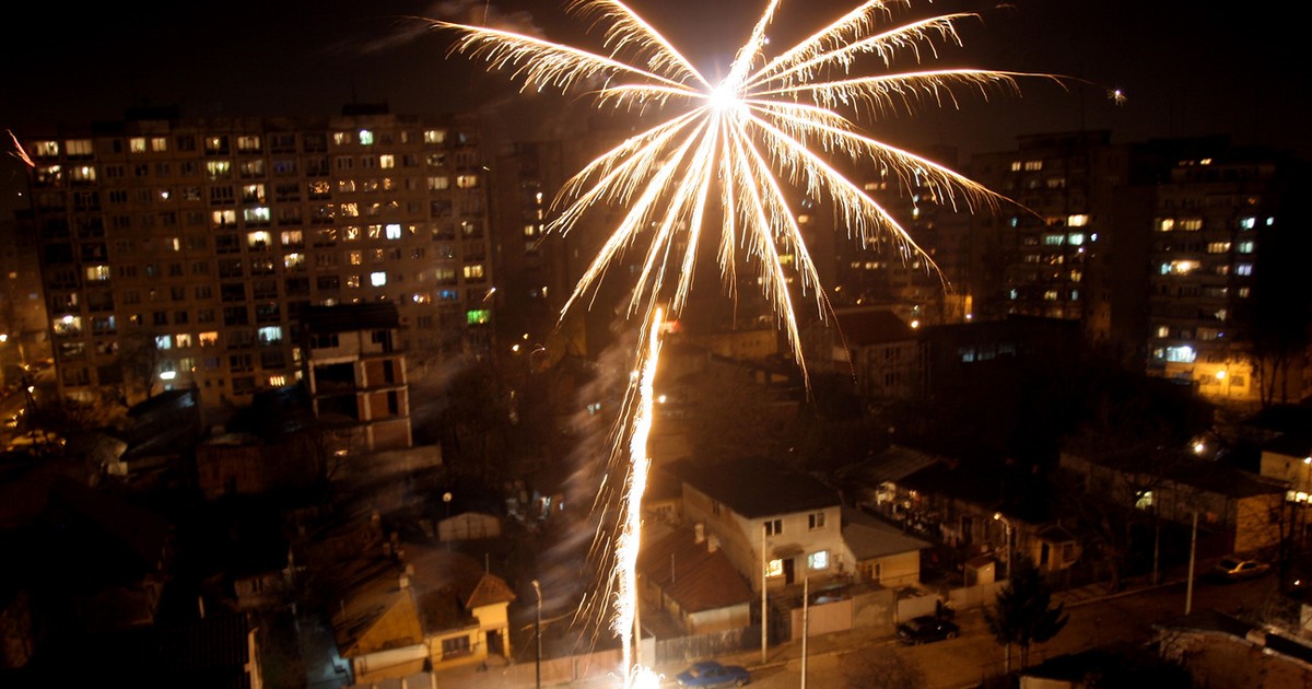 Imagine cu artificii de Revelion