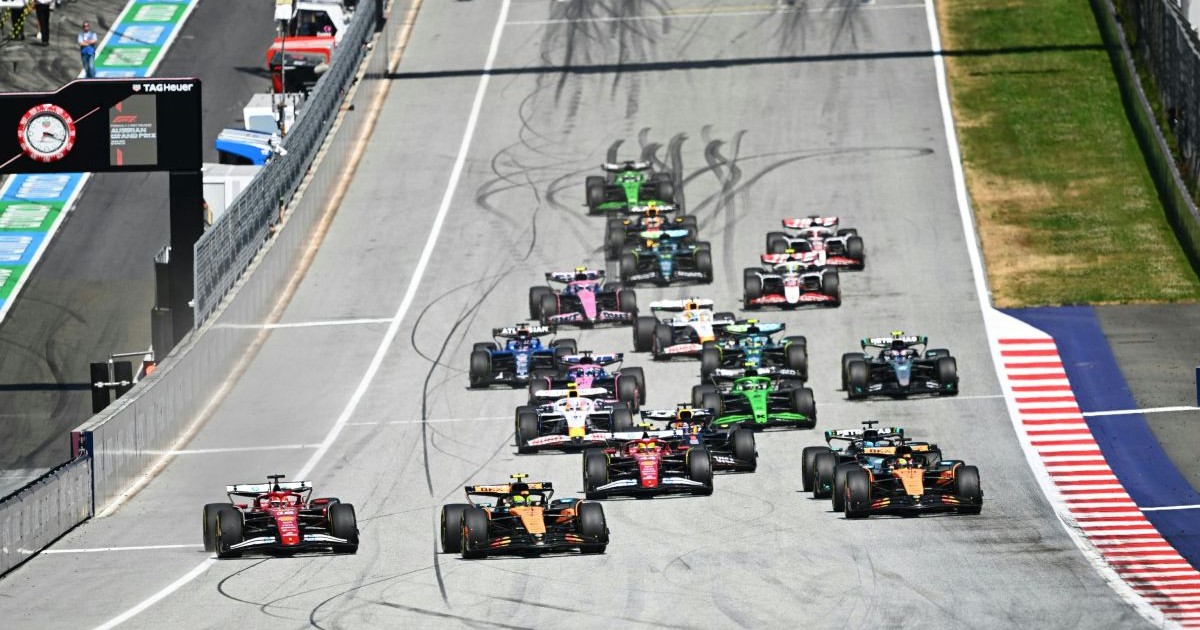 29 June 2025, Austria, Spielberg: Formula 1 driverst on start at the Formula One Austrian Grand Prix at the Red Bull Ring in Spielberg. Photo: Max Slovencik/APA/dpa