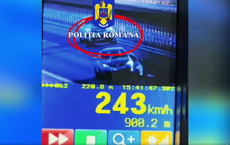 Șofer prins conducând cu 243 km/h pe A3: „Era deja în plafonul de nori, departe de decolare”