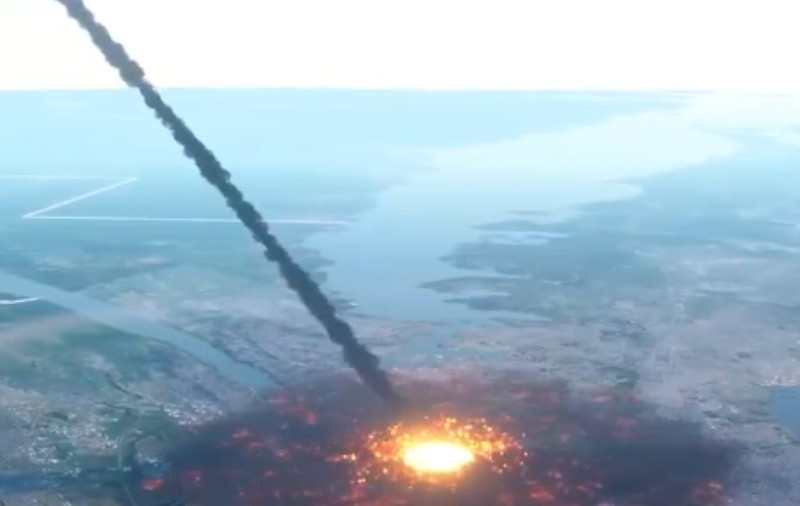 Impactul devastator pe care l-ar avea un asteroid „distrugător de orașe” dacă ar lovi Pământul, potrivit unei simulări video