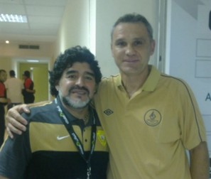 Gică Mihali, alături de Diego Maradona