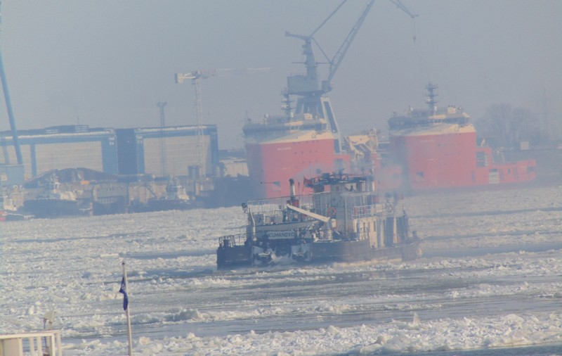 Zeci de milioane de euro, pierderi din cauza închiderii circulației pe Dunăre. Fluviul este blocat din cauza gheții