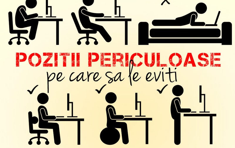 CELE MAI PERICULOASE POZIȚII ÎN CARE STAI ZIUA
