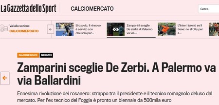 Anunțul italienilor de la „Gazzetta dello Sport”