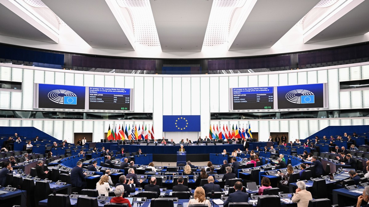 O vedere generală în timpul unei sesiuni plenare la Parlamentul European de la Strasbourg.