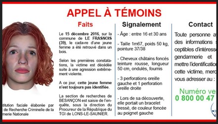 Portretul-robot realizat de anchetatorii francezi